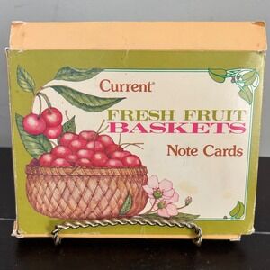 Vintage 1980 Current Inc Fresh Fruit Baskets Note Cards | 8 Count | J Moore Art